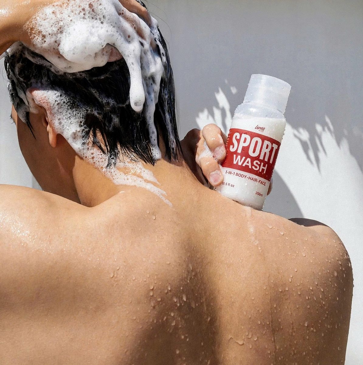 Gội đầu với Lepetit Active Sport Wash 3in1
